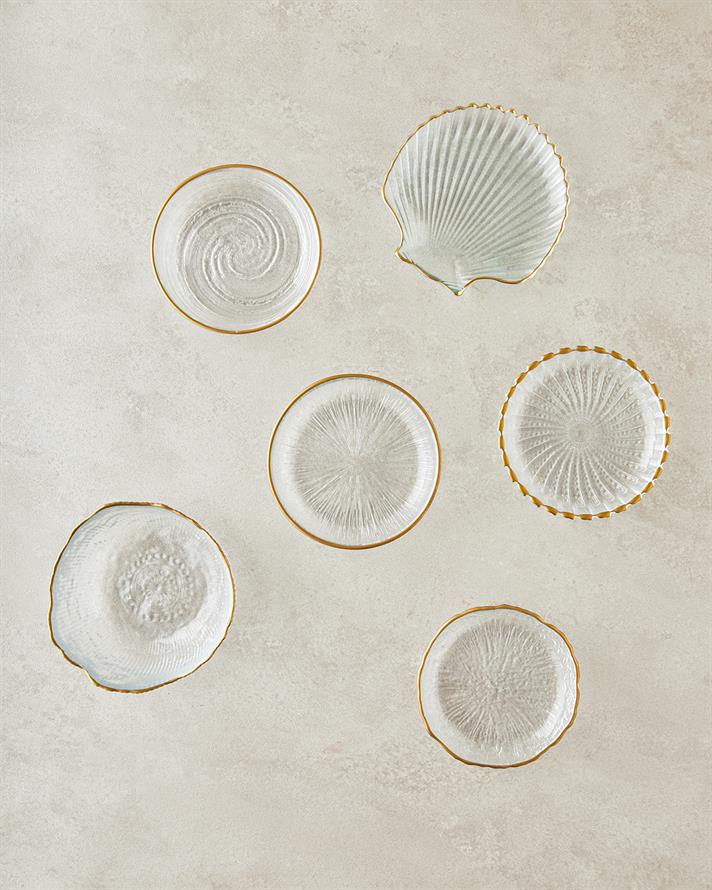 Petal Cam Çerezlik 12 cm Gold