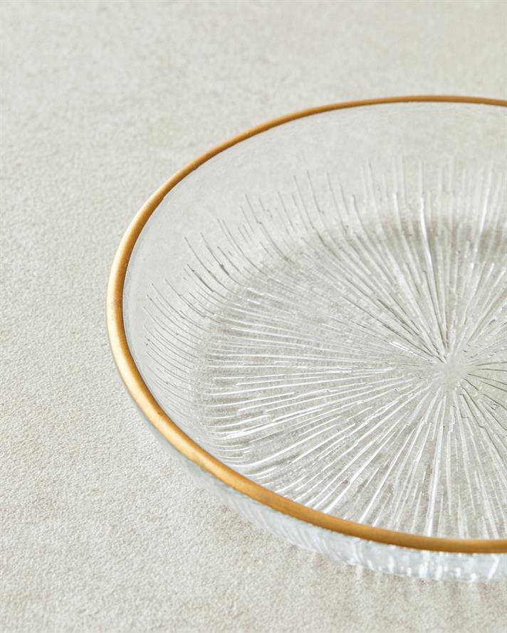 Petal Cam Çerezlik 12 cm Gold