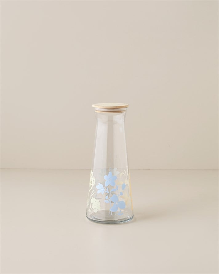 Petal Poetry Cam 3 Parça Su Takımı 1150 ml + 315 ml Sarı - Mavi
