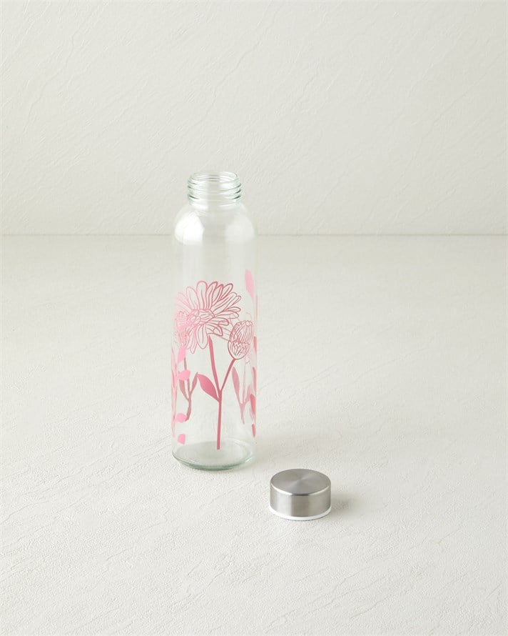 Petal Poetry Cam Şişe 500 ml Pembe