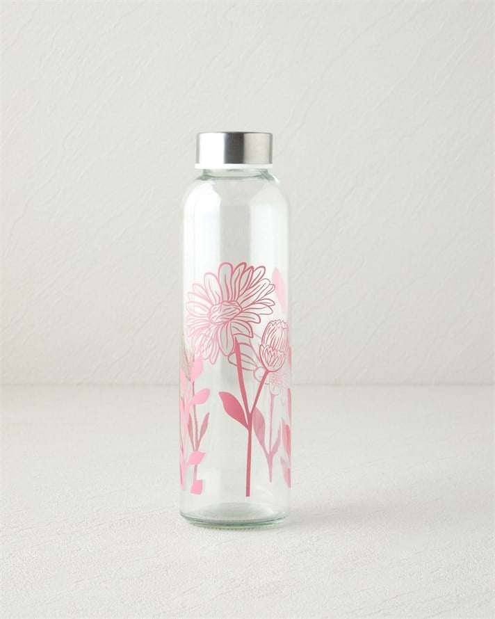Petal Poetry Cam Şişe 500 ml Pembe