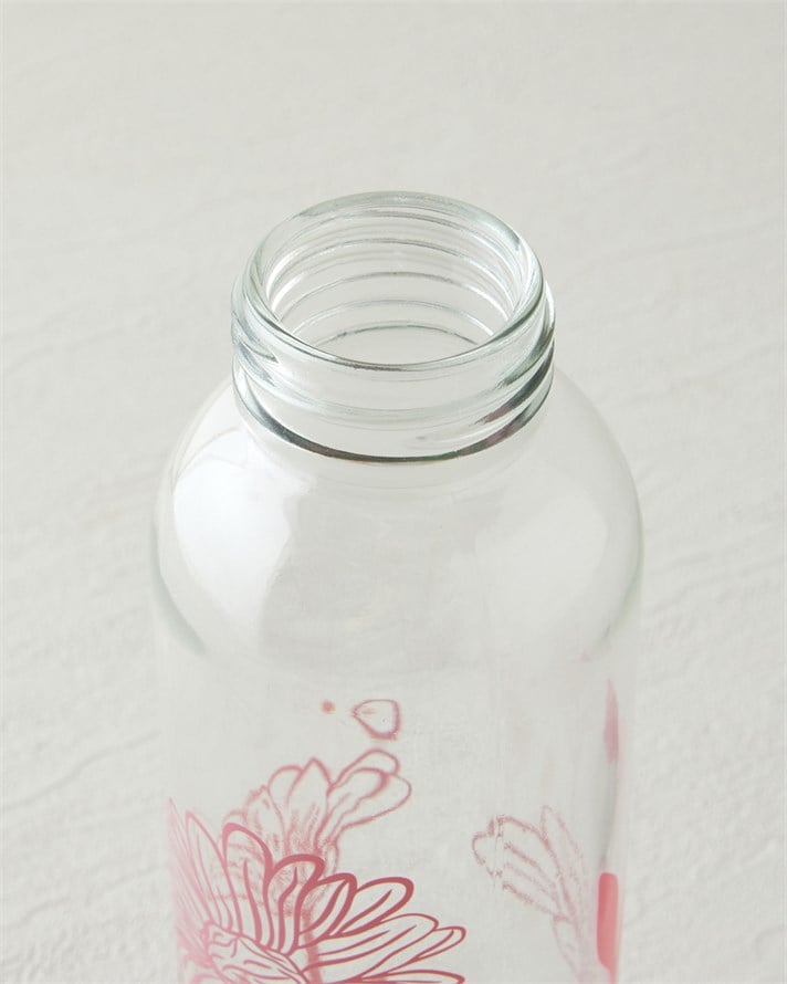 Petal Poetry Cam Şişe 500 ml Pembe