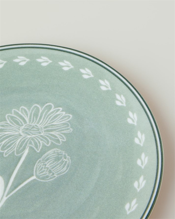 Petal Poetry Porselen Pasta Tabağı 19 cm Yeşil