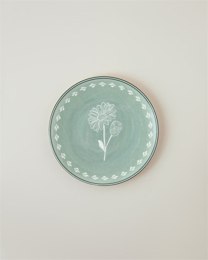 Petal Poetry Porselen Pasta Tabağı 19 cm Yeşil