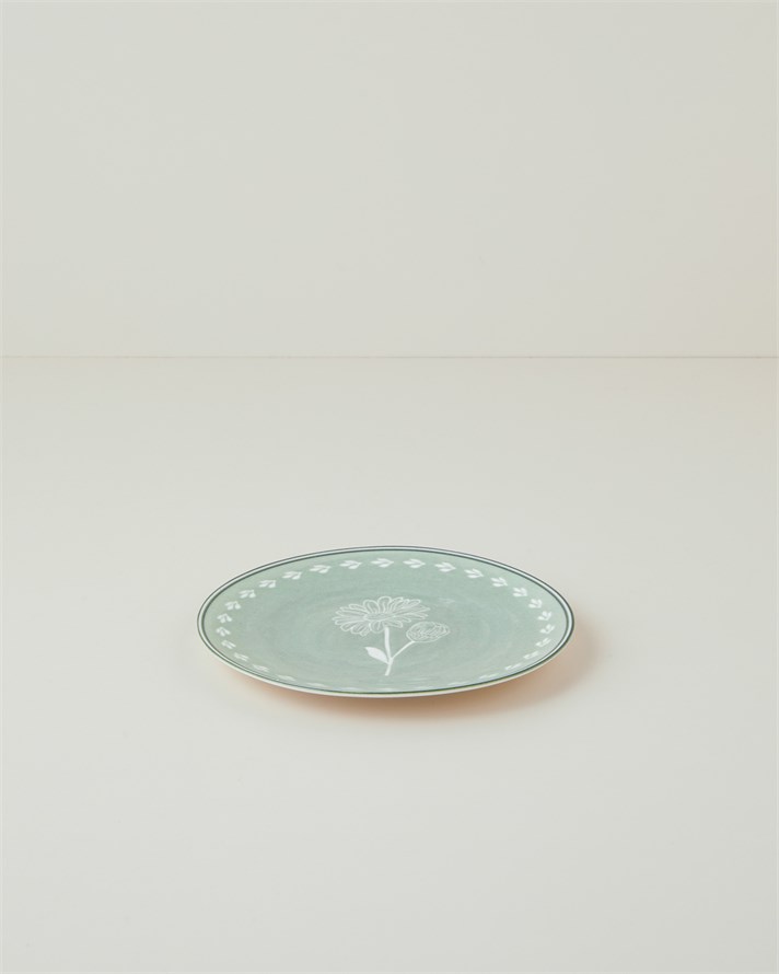Petal Poetry Porselen Pasta Tabağı 19 cm Yeşil