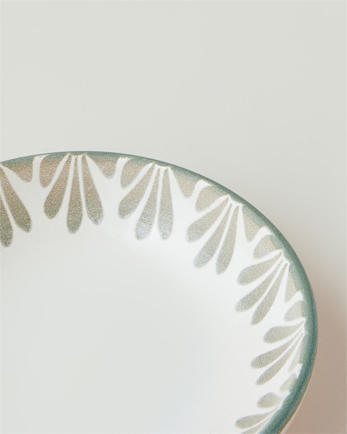 Petal Poetry Seramik Çerezlik 13 cm Yeşil