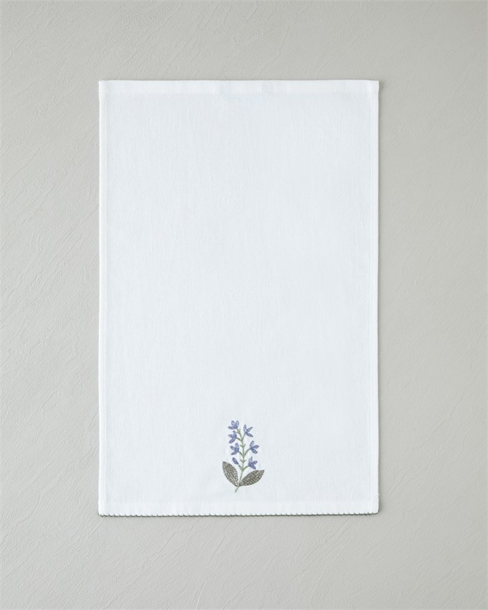 Petalia Pamuklu Nakışlı Kurulama Bezi 30x50 cm Mavi