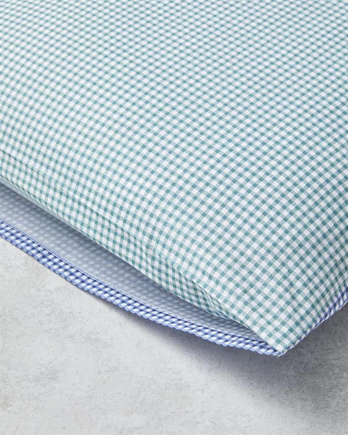 Petit Check Pamuklu 2li Yastık Kılıfı 50x70 cm Yeşil-Mavi
