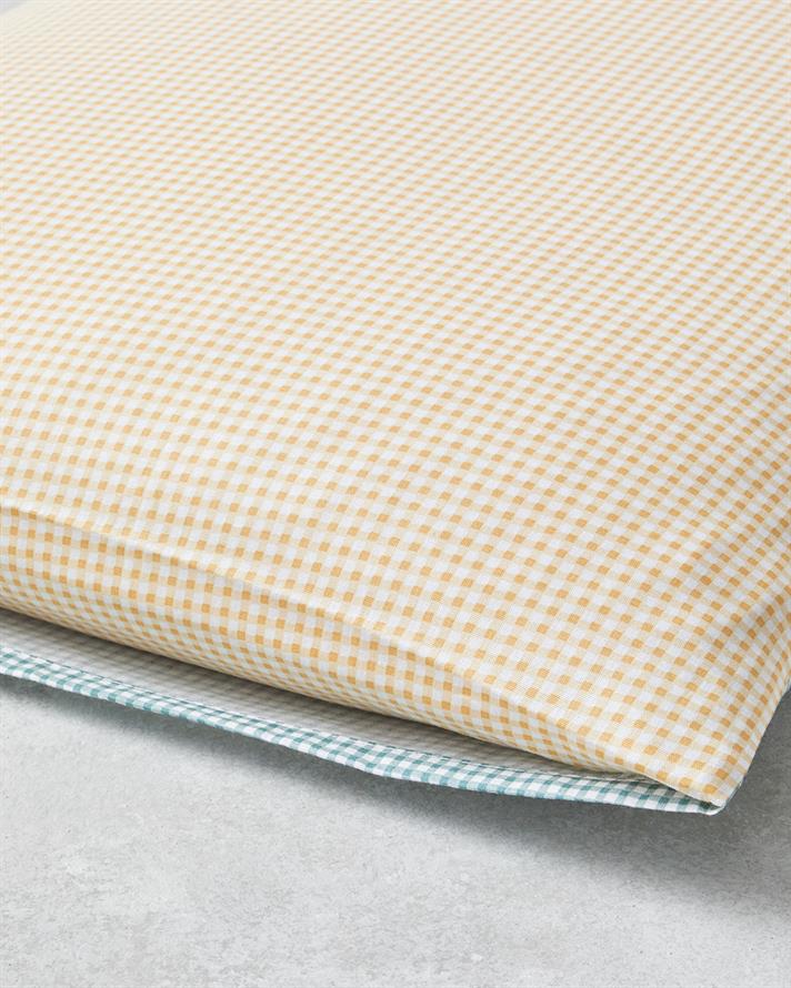 Petit Check Pamuklu 2li Yastık Kılıfı 50x70 cm Sarı-Yeşil