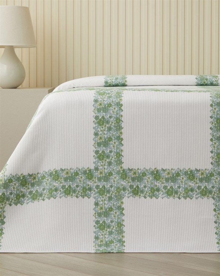 Petty Chic Çift Kişilik Pike 200x220 cm Yeşil