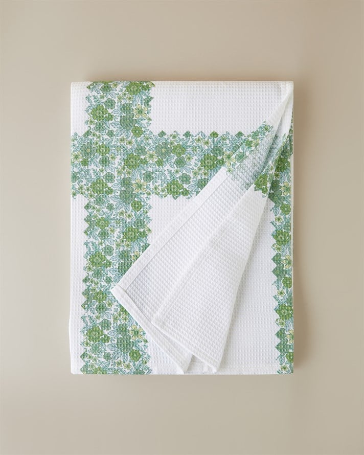 Petty Chic Çift Kişilik Pike 200x220 cm Yeşil
