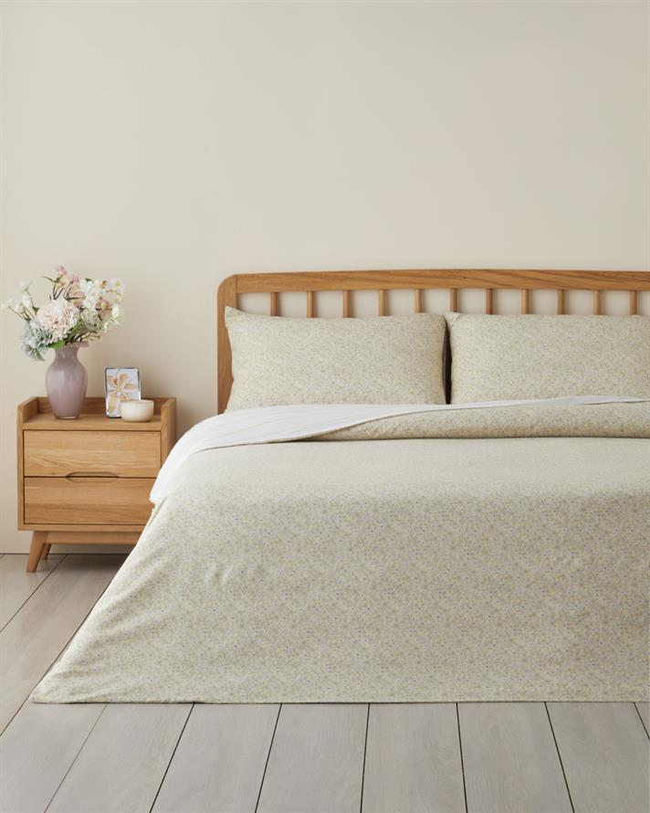 Petty Chic Kolay Ütülenir Çift Kişilik Nevresim Seti 200x220 cm Açık Sarı