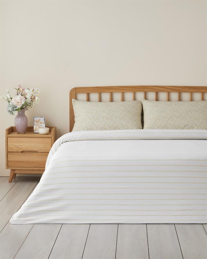 Petty Chic Kolay Ütülenir Çift Kişilik Nevresim Seti 200x220 cm Açık Sarı