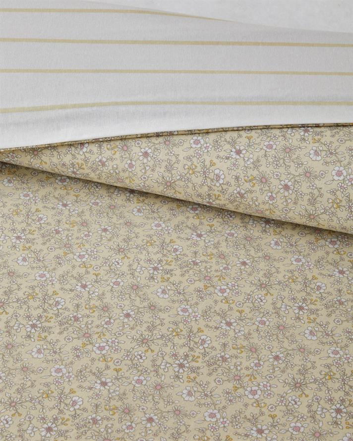 Petty Chic Kolay Ütülenir Tek Kişilik Nevresim Seti 160x220 cm Açık Sarı