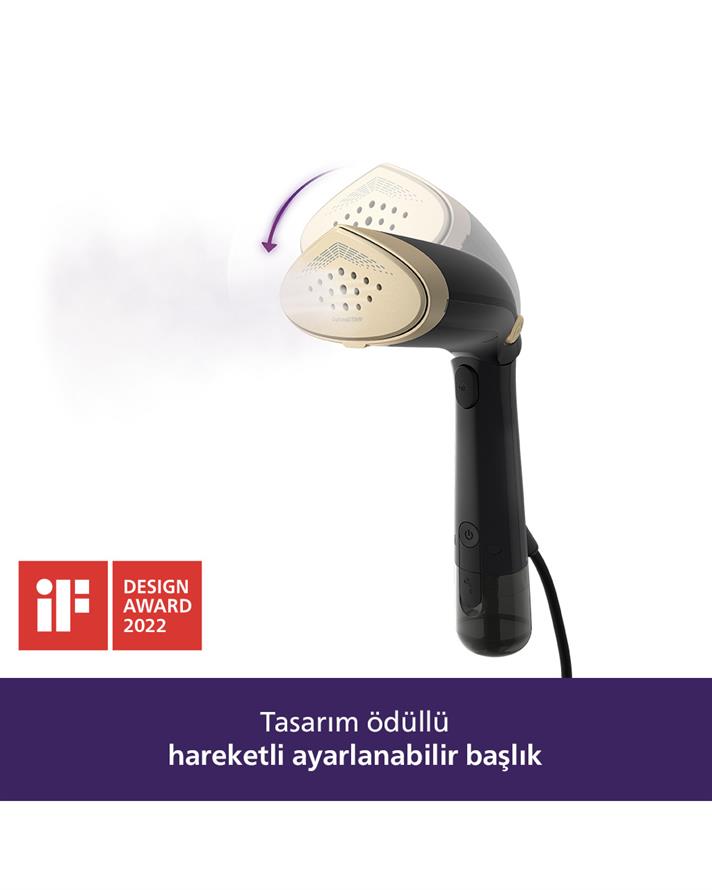 Philips 7000 Serisi STH7060/80 Taşınabilir Buharlı Düzleştirici Siyah