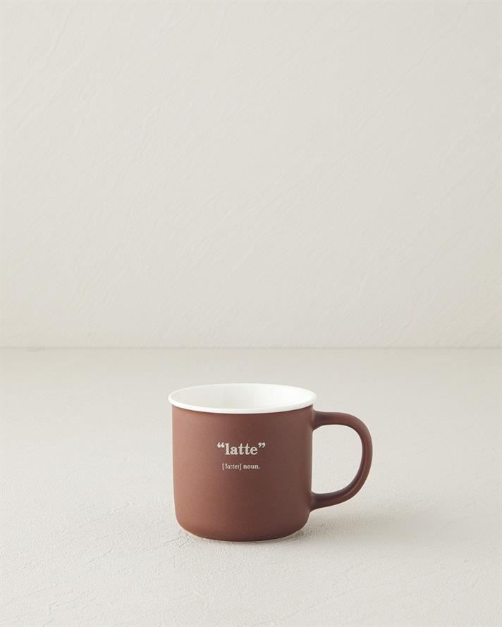 Phoebe Latte New Bone China Kupa 200 ml Kahverengi