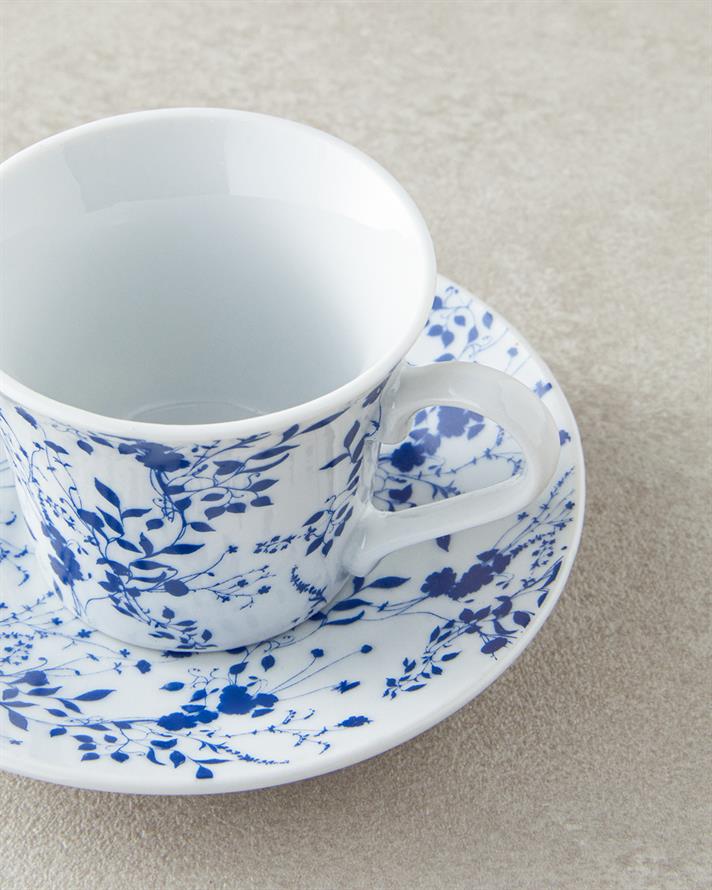 Pia Porselen Kahve Fincan Takımı 4 Parça 2 Kişilik Mavi