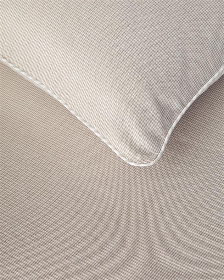 Pied de poule İpliği Boyalı Tek Kişilik Nevresim Takımı 160x220 cm Bej