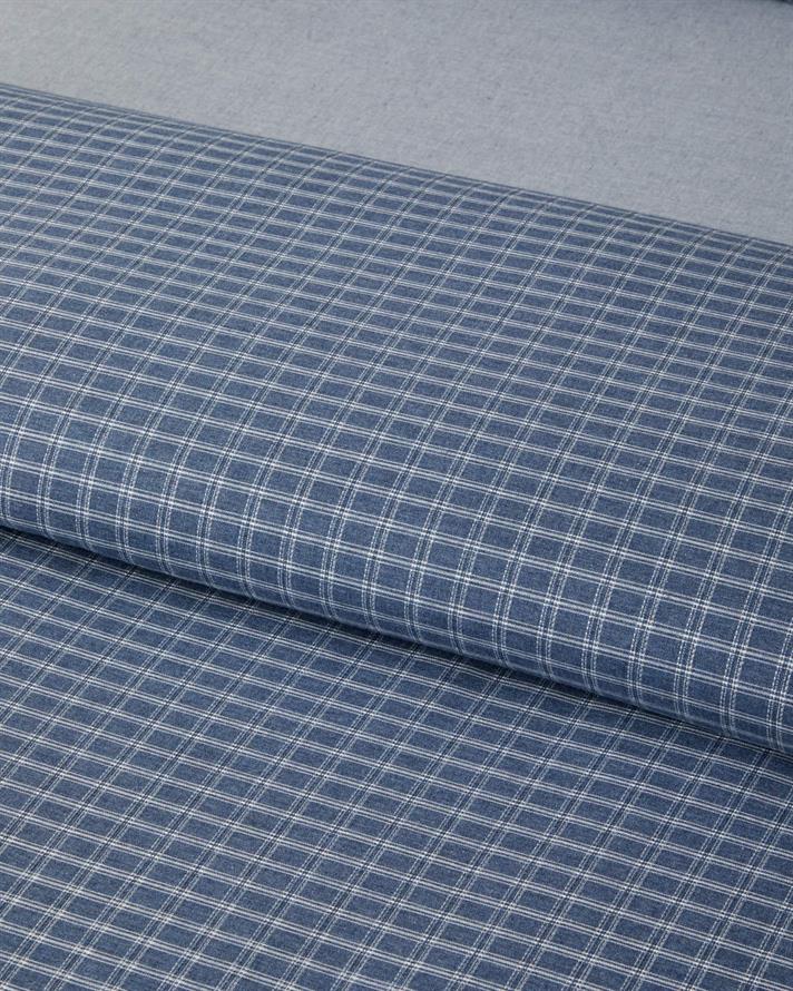 Pincheck İpliği Boyalı Çift Kişilik Çarşaflı Nevresim Takımı 200x220 cm Mavi