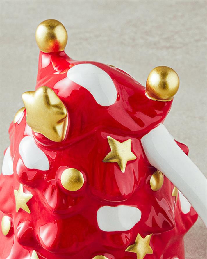 Pine Tree Dolomite Yılbaşı Kupa 300 ml Kırmızı