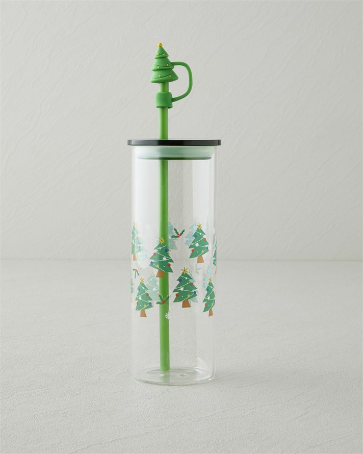 Piney Borosilikat Pipetli Bardak 460 ml Yeşil