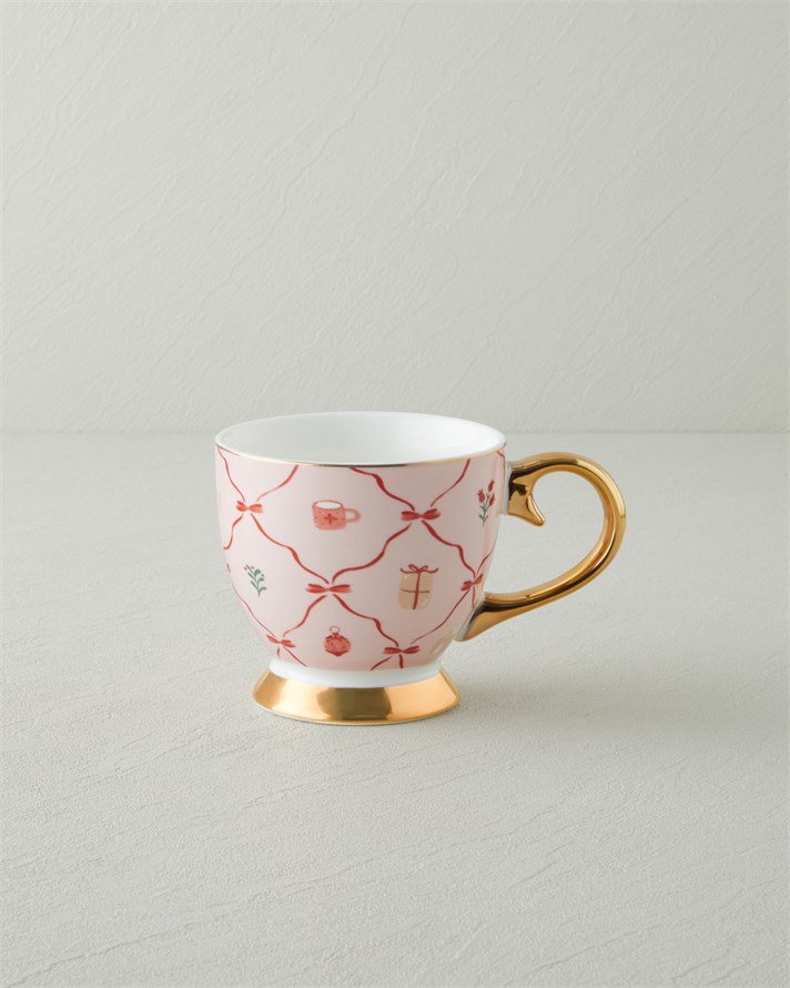 Pink Berry New Bone China Kupa 460 ml Kırmızı-Pembe