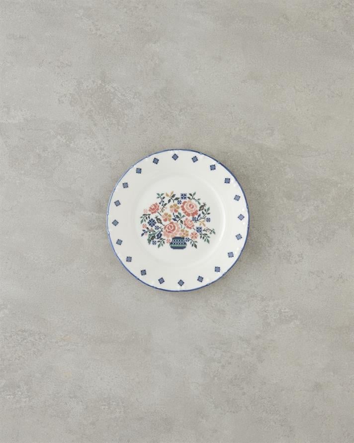 Pixel Porselen Pasta Tabağı 4lü Renkli