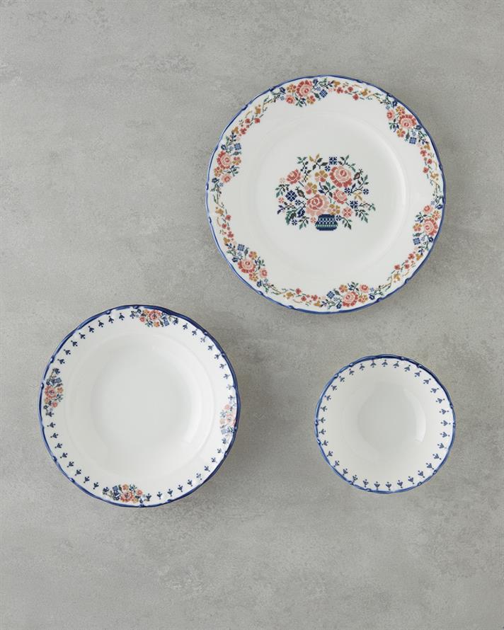 Pixel Porselen Yemek Takımı 12 Parça 4 Kişilik Renkli