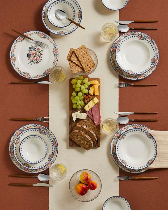 Pixel Porselen Yemek Takımı 12 Parça 4 Kişilik Renkli