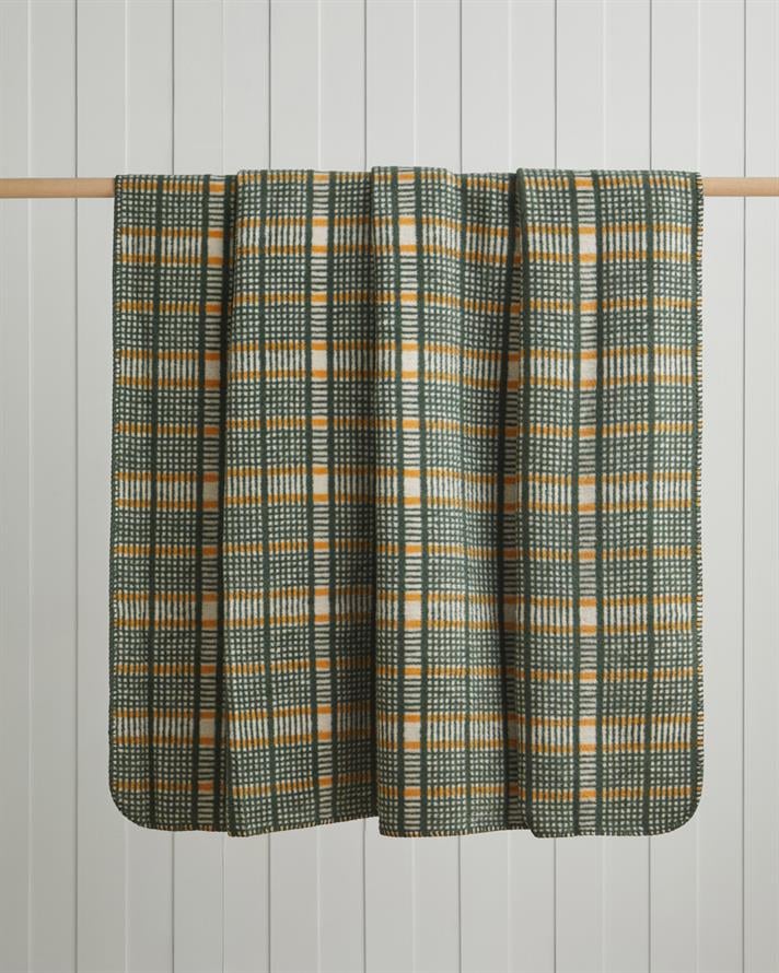 Plaid Tale Pamuk Akrilik Çift Kişilik Battaniye 200x220 cm Koyu Yeşil