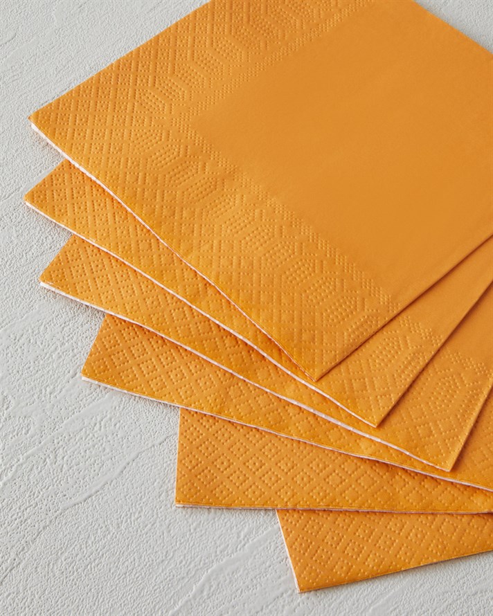 Plain Elegance 20li Kağıt Peçete 33x33 cm Turuncu