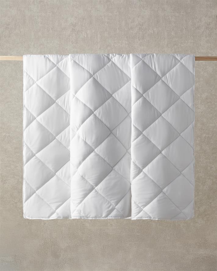 Plain Mikrofiber Çift Kişilik Yastık Yorgan Takımı 195x215 cm Beyaz