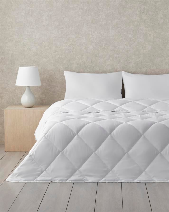 Plain Mikrofiber Çift Kişilik Yastık Yorgan Takımı 195x215 cm Beyaz