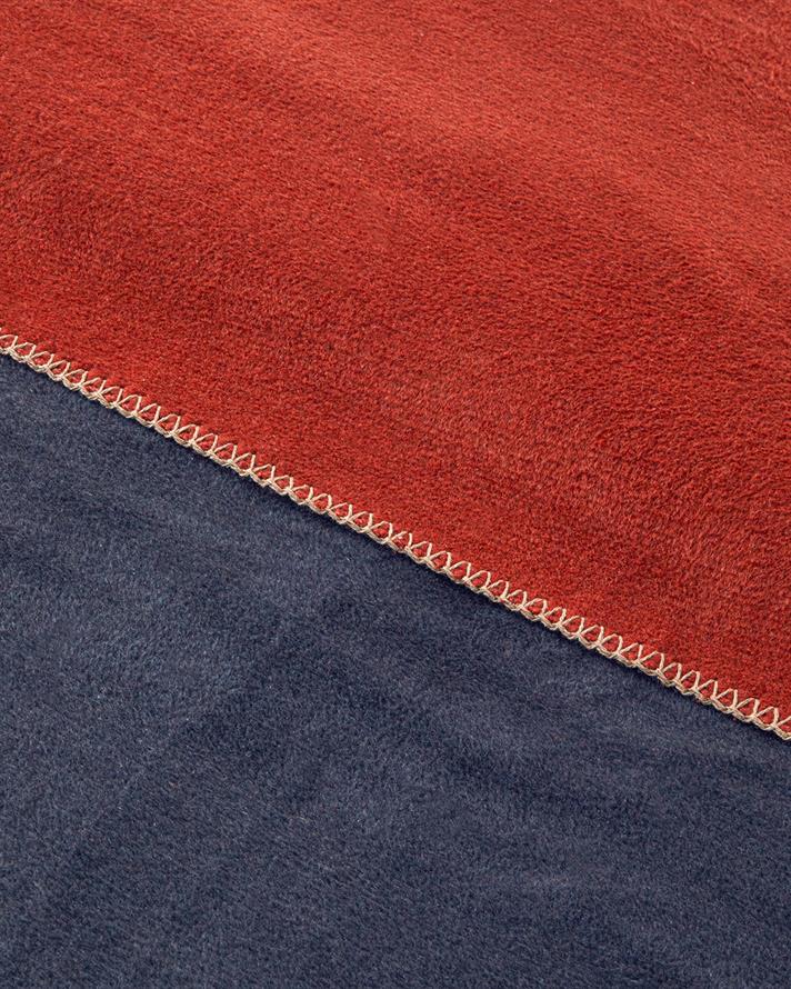 Plain Pamuklu Çift Kişilik Battaniye 200x220 cm Antrasit-Kiremit