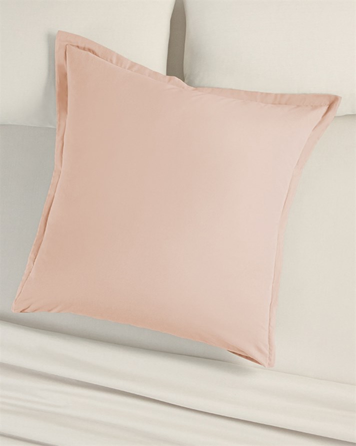 Plain Pamuklu Oxford Tekli Yastık Kılıfı 80x80 cm Toz Pembe
