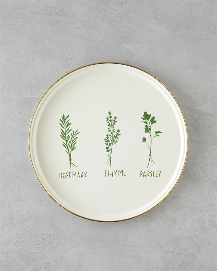 Plantopia Emaye Tepsi 31 cm Yeşil