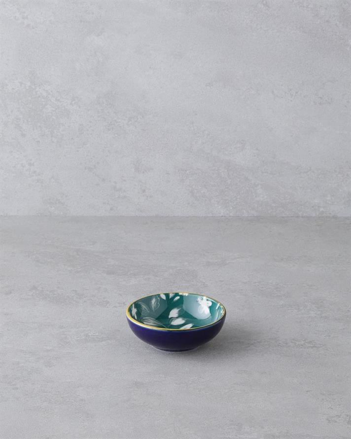 Plantopia Porselen Çerezlik 9 cm Lacivert-Yeşil