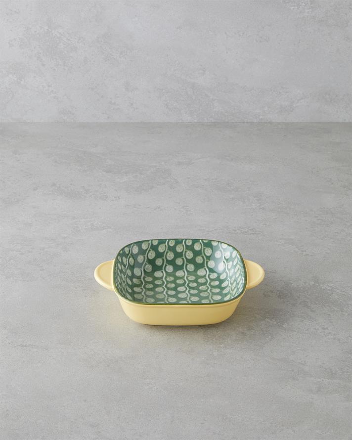 Plantopia Porselen Kayık Tabak 18x14 cm Yeşil