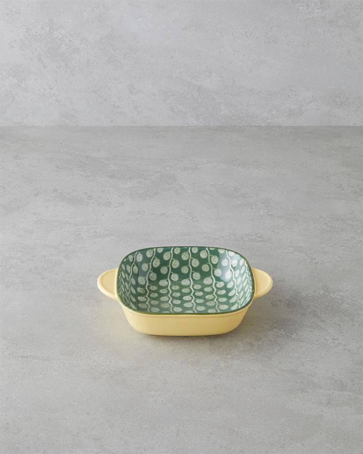 Plantopia Porselen Kayık Tabak 18x14 cm Yeşil