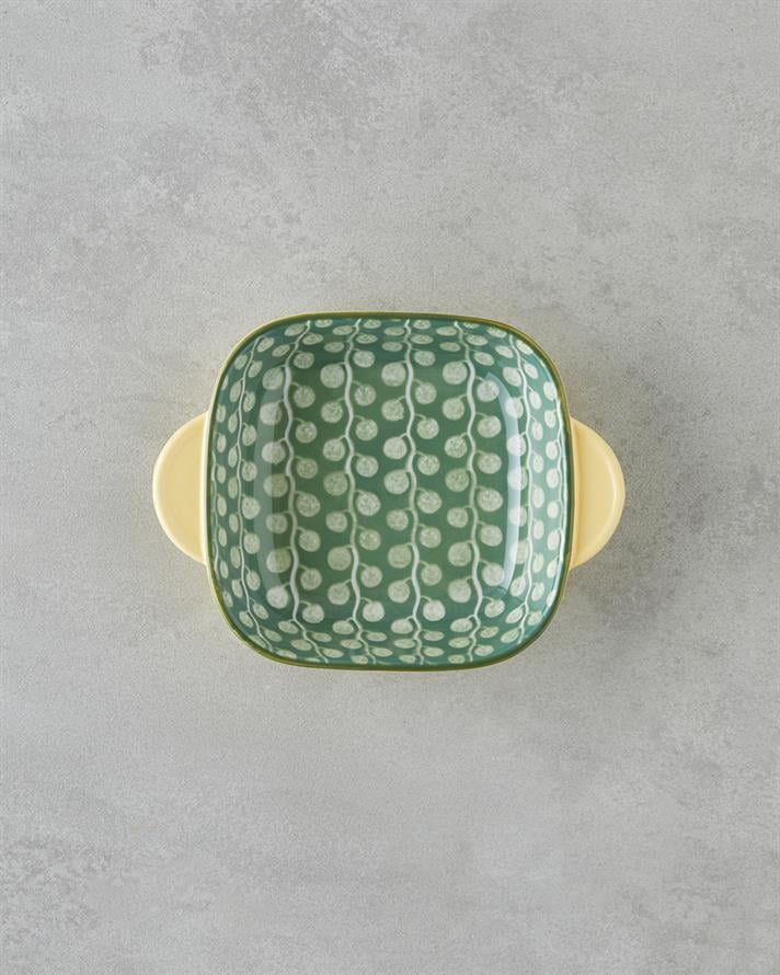 Plantopia Porselen Kayık Tabak 18x14 cm Yeşil