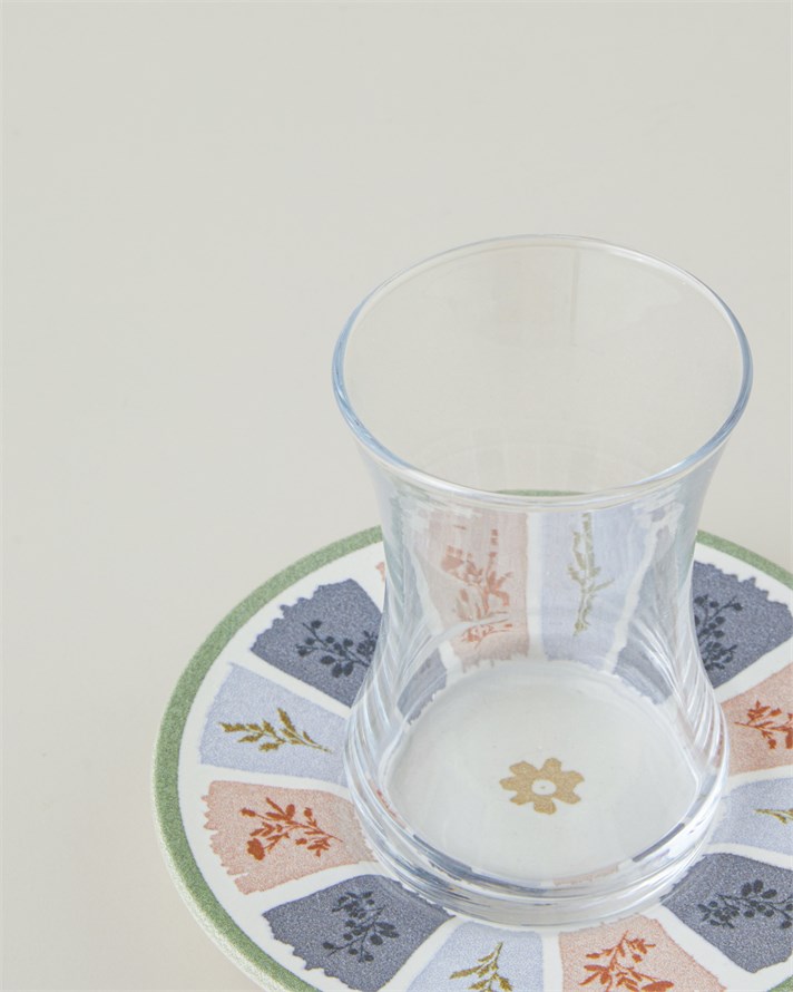 Poetic Garden Seramik 12 Parça 6 Kişilik Çay Seti 170 ml Renkli