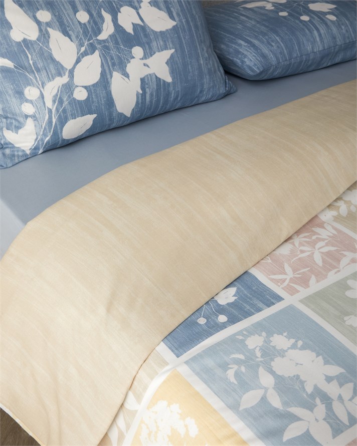 Poetic Patch Pamuk Tek Kişilik Çarşaflı Nevresim Takımı 160x220 cm Mavi - Pembe