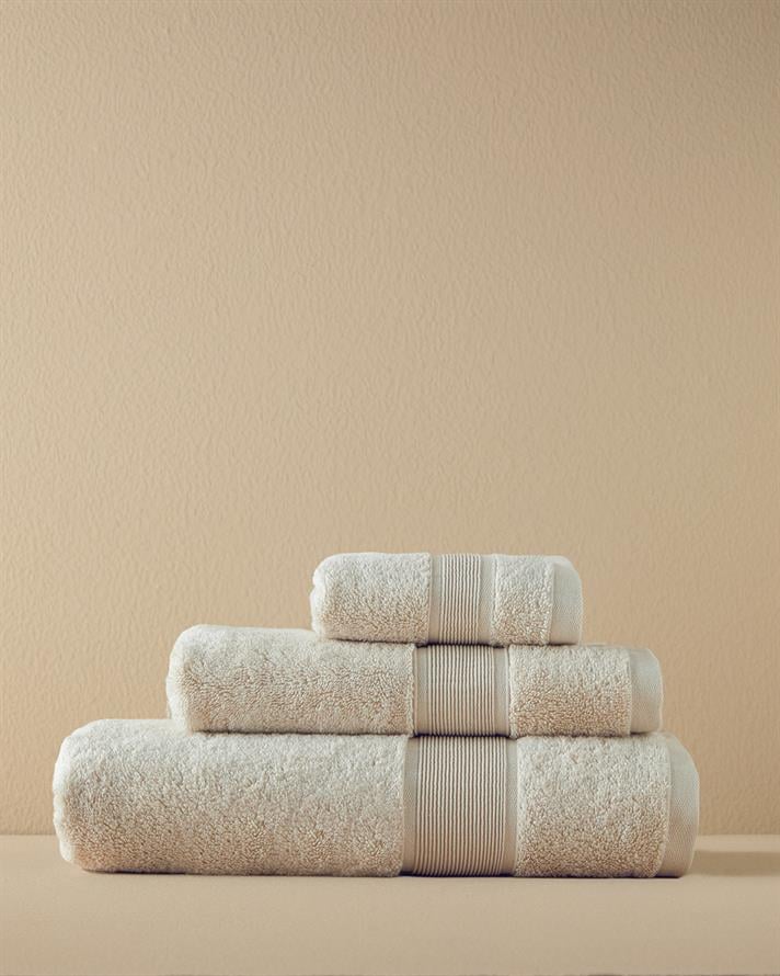 Poffy Soft-Premium Pamuklu Banyo Havlusu 70x140 cm Bej