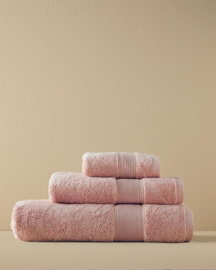 Poffy Soft-Premium Pamuklu Banyo Havlusu 70x140 cm Pembe