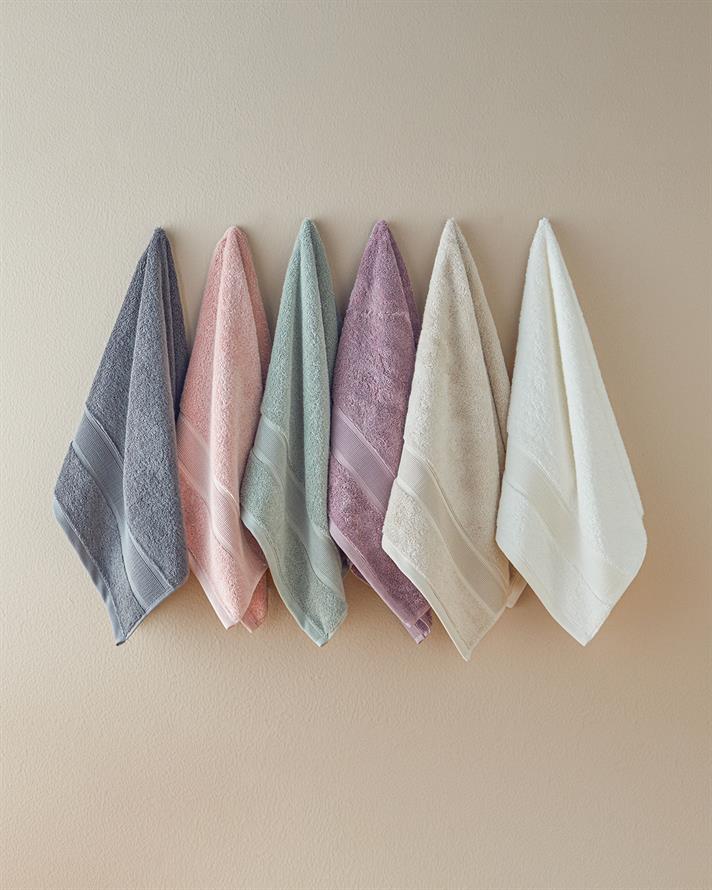 Poffy Soft-Premium Pamuklu Yüz Havlusu 50x80 cm Koyu Gri