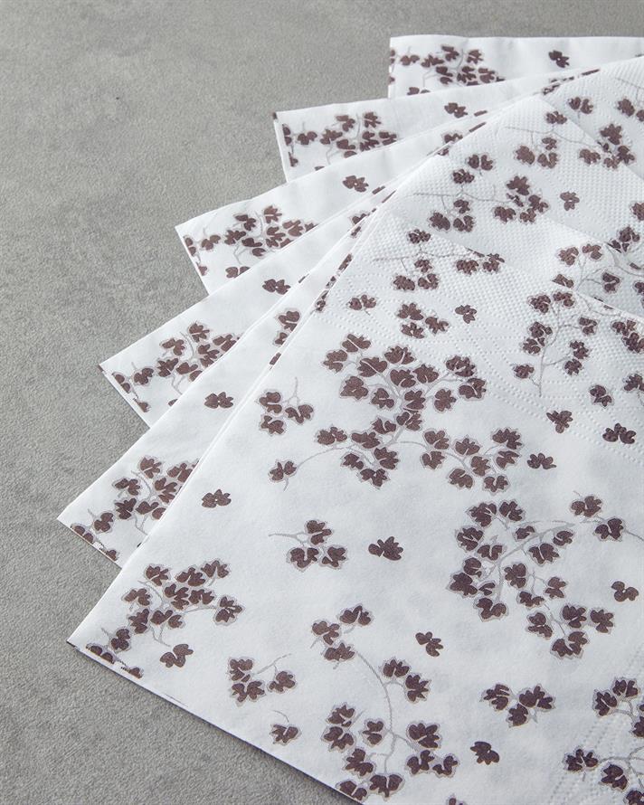 Pointra 20li Kağıt Peçete 33x33 cm Beyaz-Kahverengi