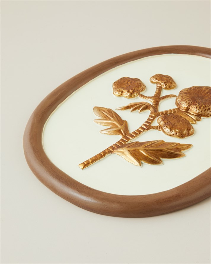 Polin Polyresin Duvar Aksesuarı 20x25 cm Kahve – Gold