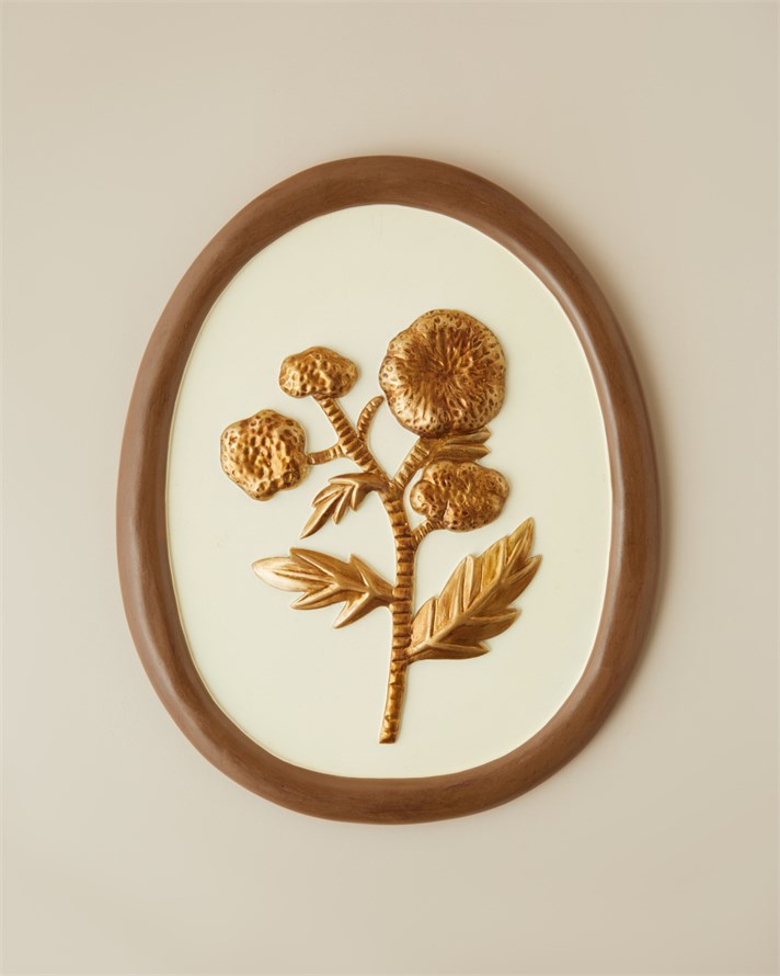 Polin Polyresin Duvar Aksesuarı 20x25 cm Kahve – Gold