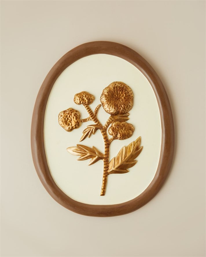 Polin Polyresin Duvar Aksesuarı 20x25 cm Kahve – Gold