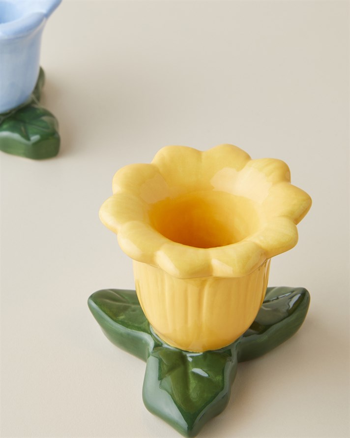 Polte Seramik Dekoratif Obje 6 cm Sarı-Yeşil